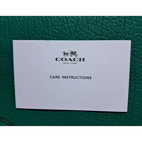 NWT Coach Mercer Wallet Green Leather Accordion Turn Lock Zip Around Classic - Picture 12 of 16